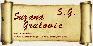 Suzana Grulović vizit kartica